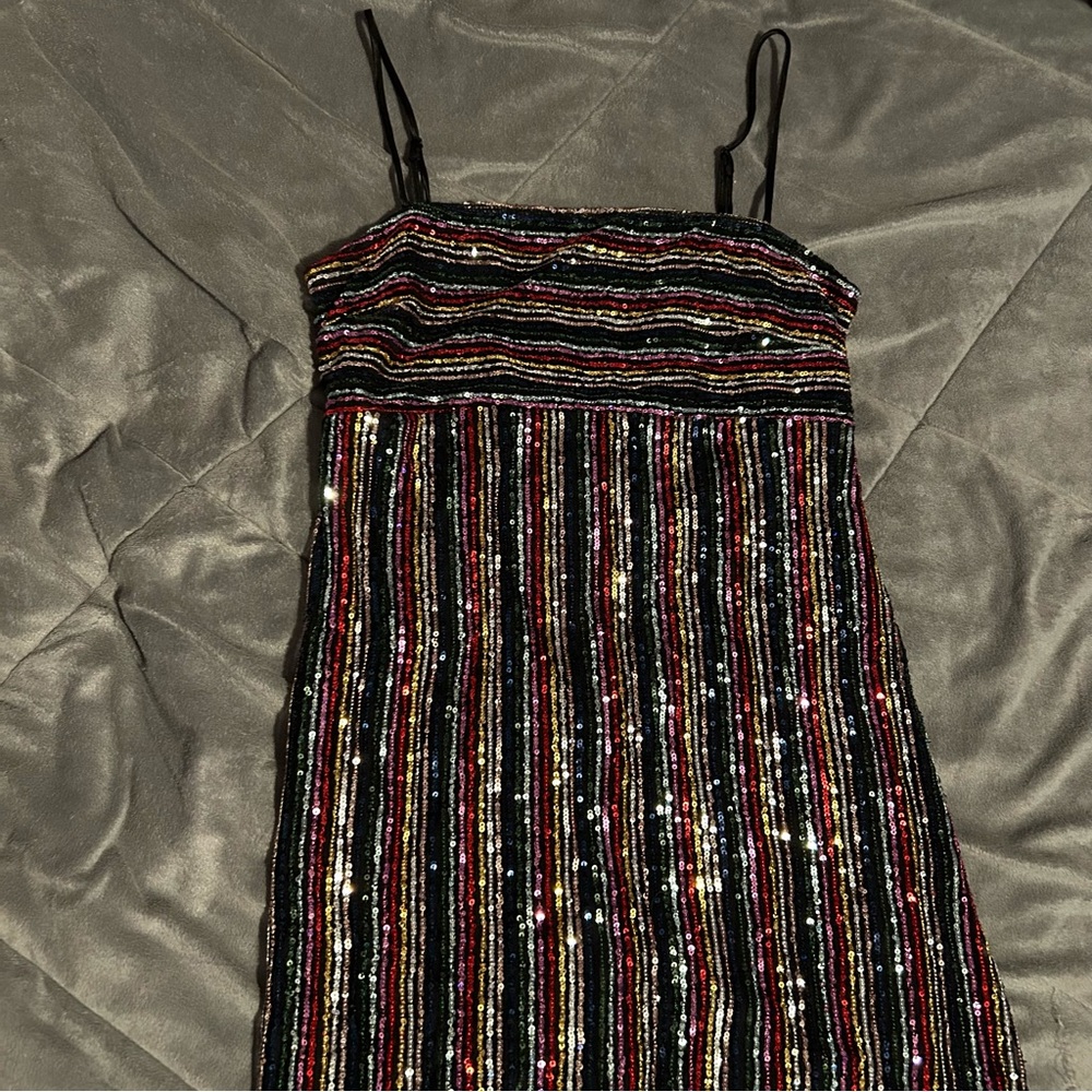 Altar’d State Multi-Color Sequin Mini Dress Size M